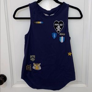 Blue Chaser top size: xs